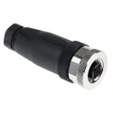 TE Connectivity Circular Connector Cable Mount Socket Female 4 Contacts M12 IP67 T411 Series T4110001041-000