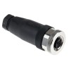 TE Connectivity Circular Connector Cable Mount Socket Female 4 Contacts M12 IP67 T411 Series T4110001041-000