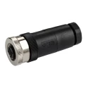 TE Connectivity Circular Connector 4 Contacts Cable M12 Socket Female IP67 Nylon Housing Screw Termination T4110002041-000