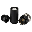 TE Connectivity Circular Connector 4 Contacts Cable M12 Socket Female IP67 Nylon Housing Screw Termination T4110002041-000