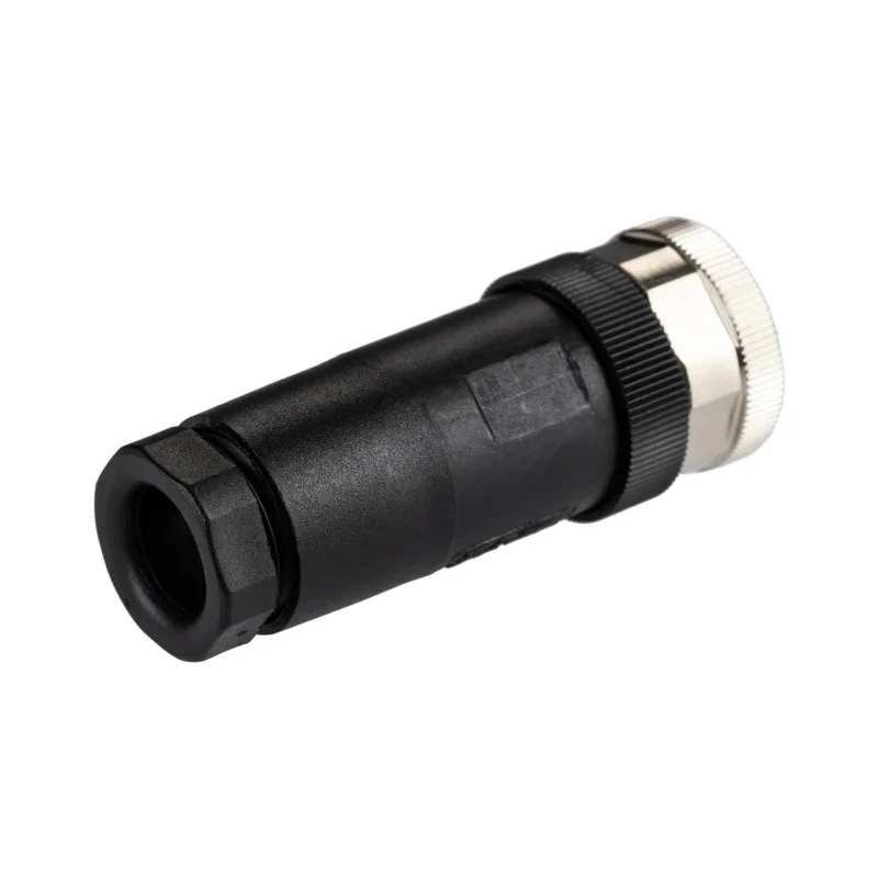 TE Connectivity Circular Connector 4 Contacts Cable M12 Socket Female IP67 Nylon Housing Screw Termination T4110002041-000