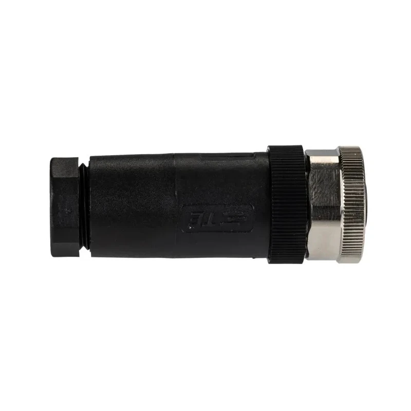 TE Connectivity Circular Connector 4 Contacts Cable M12 Socket Female IP67 Nylon Housing Screw Termination T4110002041-000
