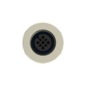 TE Connectivity Circular Connector 5 Contacts M12 Cable Socket Female IP67 Brass Housing Gold Plating T4110012051-000