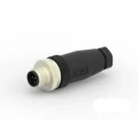 TE Connectivity Circular Connector Cable Mount M12 Plug Male 5 Contacts IP67 125V 4A T4111401051-000
