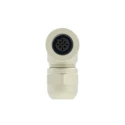 TE Connectivity Circular Connector 5 Contacts Cable M12 Socket Female IP67 Brass Housing, Gold Plated T4112411051-000