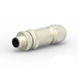 TE Connectivity Circular Connector 4 Contacts Cable M12 Plug Male IP67 Brass Housing Gold Plated T4111511041-000