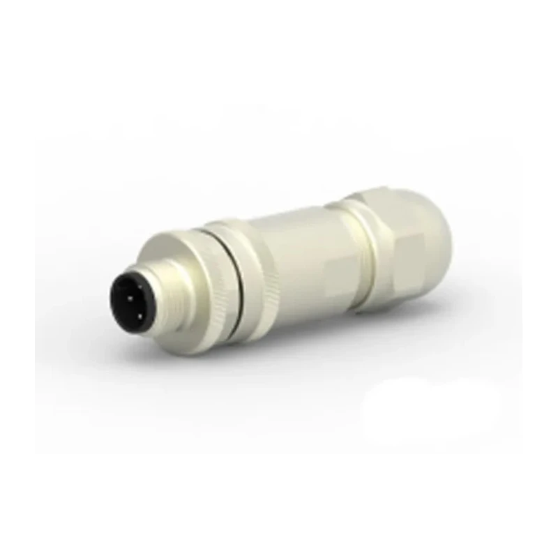 TE Connectivity Circular Connector 4 Contacts Cable M12 Plug Male IP67 Brass Housing Gold Plated T4111511041-000