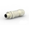 TE Connectivity Circular Connector 4 Contacts Cable M12 Plug Male IP67 Brass Housing Gold Plated T4111511041-000