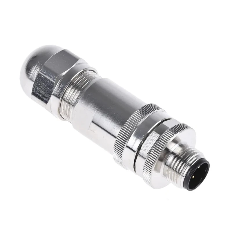 TE Connectivity Industrial Circular Connector, 4 Contacts, Cable Mount, M12 Plug Male, 250V 4A, IP67, T411 T4111512041-000