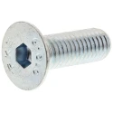 RS PRO Bright Zinc Steel Hex Socket Countersunk Screw, M10 Diameter, 16 mm Length 124-7174