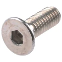 RS PRO Plain Stainless Steel Hex Socket Countersunk Screw, Hex Drive, M8 Thread, 35 mm Length 124-7232