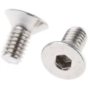 RS PRO Plain Stainless Steel Hex Socket Countersunk Screw, Hex Drive, M10 Thread Diameter, 80 mm Length 124-7263