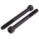 RS PRO Black Steel Hex Socket Cap Screw M12 Thread x 75 mm Length DIN 912 Grade A 124-7321