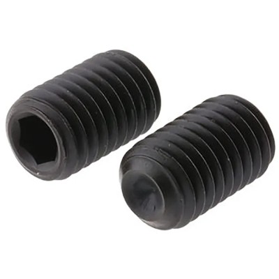 RS PRO Steel M4 x 8 mm Grub Screw Plain Cup Black DIN 916 124-7377