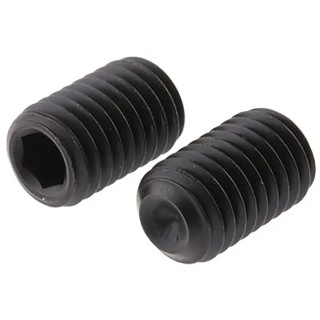 RS PRO Steel M10 x 20 mm Grub Screw Plain Cup DIN 916 Black 124-7385