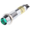 Dialight LED Green Indicator 609 Series 9 mm Mount Hole Size, Solder Tab Termination, 24V DC 609-2212-140F