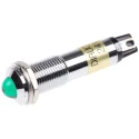 Dialight LED Green Indicator 609 Series Panel Mount 9 mm, Solder Tab Termination 24V DC 609-1212-140F