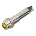 Dialight Yellow Indicator 24V dc 15mA Solder Tab Termination Recessed Bezel 609-2312-140F