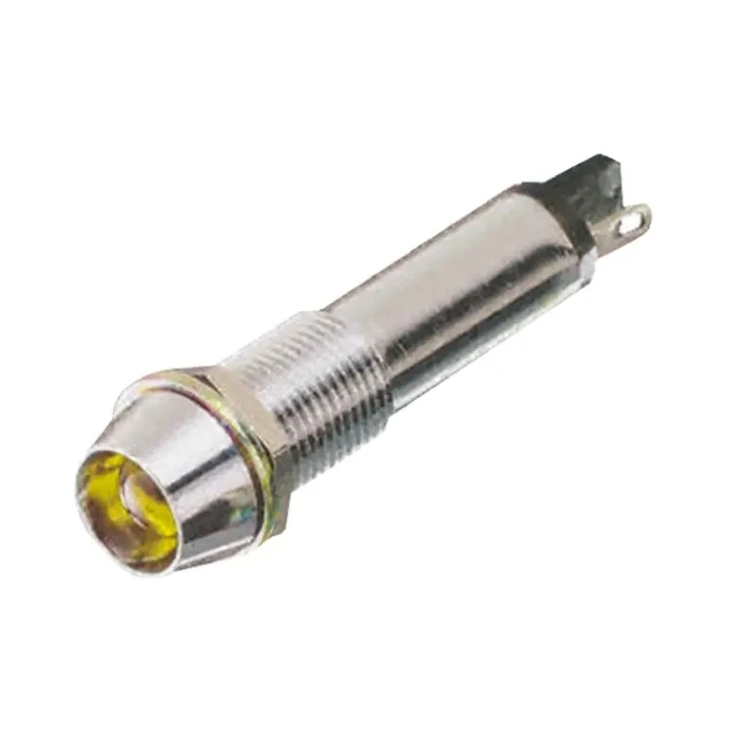 Dialight Yellow Indicator 24V dc 15mA Solder Tab Termination Recessed Bezel 609-2312-140F