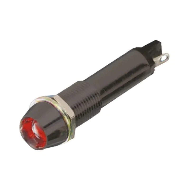 Dialight 609 Series Red Panel Mount Indicator, 24V dc, 15mA, Solder Tab Termination, Recessed 609-2122-140F