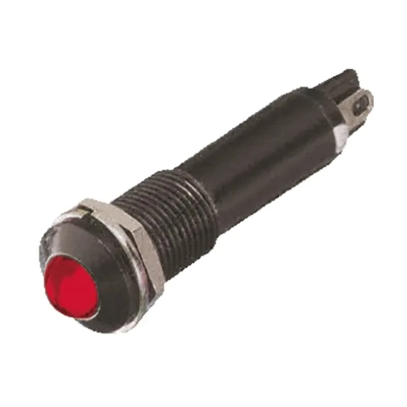 Dialight Red Indicator 24V DC 15mA Solder Tab Termination Prominent Bezel 609-1122-140F