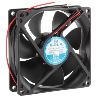 RS PRO High Performance Brushless DC Axial Fan 12V DC 1.6W 49.3 m³/h Ball Bearing 92.5 mm 541-5069
