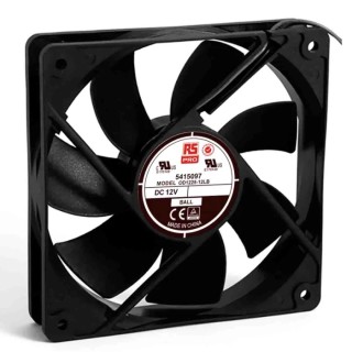 RS PRO Axial Fan 12V DC 3 W 240 mA 1800 RPM 120 mm Square Frame Ball Bearing 541-5097