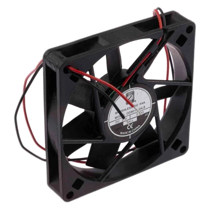 RS PRO Axial Fan 24V DC, 2.4 W, 2000 RPM, Ball Bearing, 80 mm x 80 mm x 15 mm 541-5255