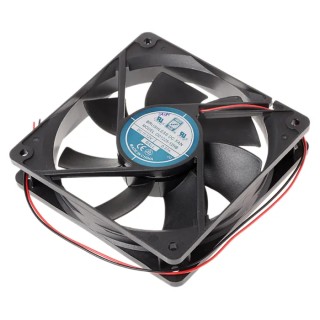 RS PRO Axial Fan 12V DC 5W 370mA 2200RPM 151.2 m³/h Airflow 120 mm Square Frame Ball Bearing 541-5110