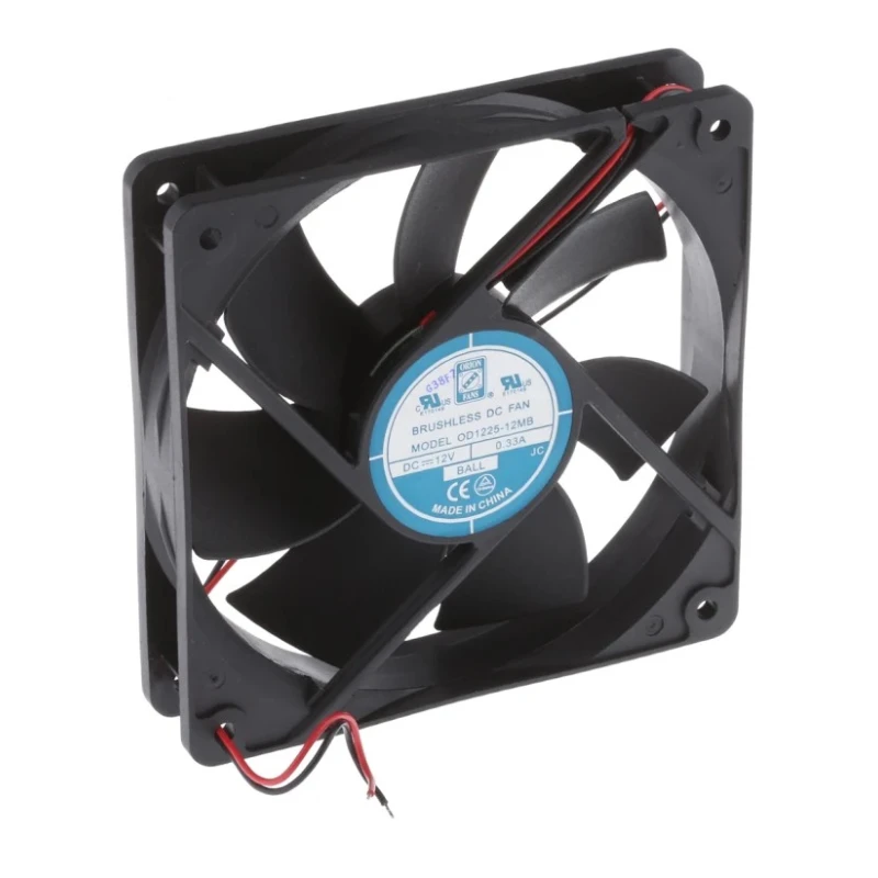 RS PRO High-Performance Brushless DC Ball Bearing Axial Fan 12V DC, 4 W, 141 m³/h, 2050 RPM, 120mm Frame 541-5104