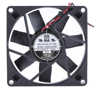 RS PRO Axial Fan 24V DC 51 m³/h Airflow 4.6W Power 3200 RPM Speed Ball Bearing 80mm x 80mm x 15mm 541-5277
