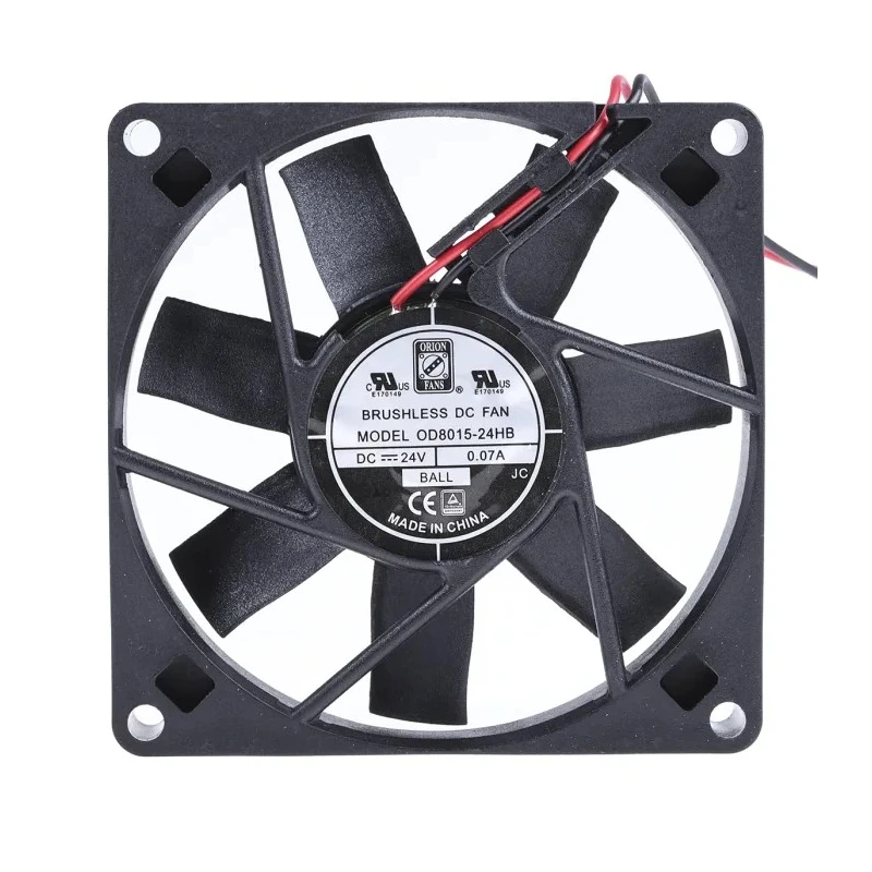 RS PRO Axial Fan 24V DC 51 m³/h Airflow 4.6W Power 3200 RPM Speed Ball Bearing 80mm x 80mm x 15mm 541-5277