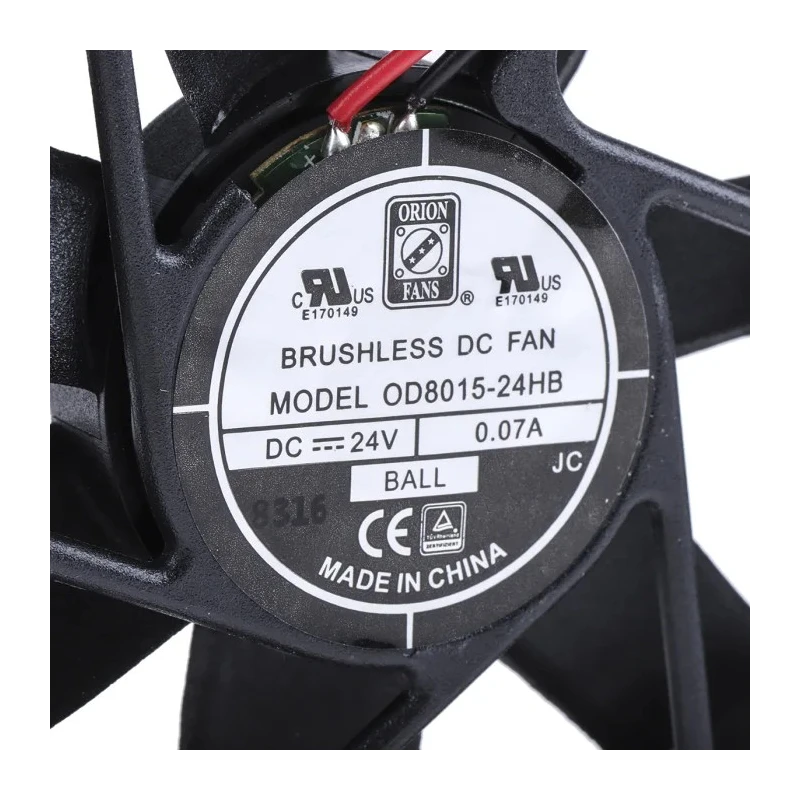 RS PRO Axial Fan 24V DC 51 m³/h Airflow 4.6W Power 3200 RPM Speed Ball Bearing 80mm x 80mm x 15mm 541-5277