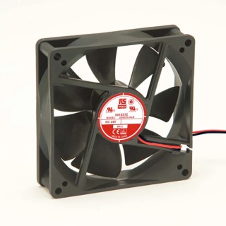 RS PRO Axial Fan 24V DC 66.3 m³/h Air Flow 1.9 W Power 2100 RPM Ball Bearing Square Frame 92.5 mm RS PRO 541-5312