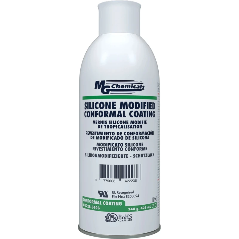 MG Chemicals Transparent Silicone Conformal Coating 425 ml Bottle -40°C to 200°C Operating Temperature 422B-340g