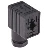 Hirschmann GM Series 2P+E DIN 43650 B Solenoid Valve Connector, Screw Termination, Tin Plated 934456100 GM 216 NJ schwarz