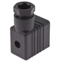 Hirschmann GM Series 2P+E DIN 43650 B Solenoid Valve Connector, Screw Termination, Tin Plated 934456100 GM 216 NJ schwarz