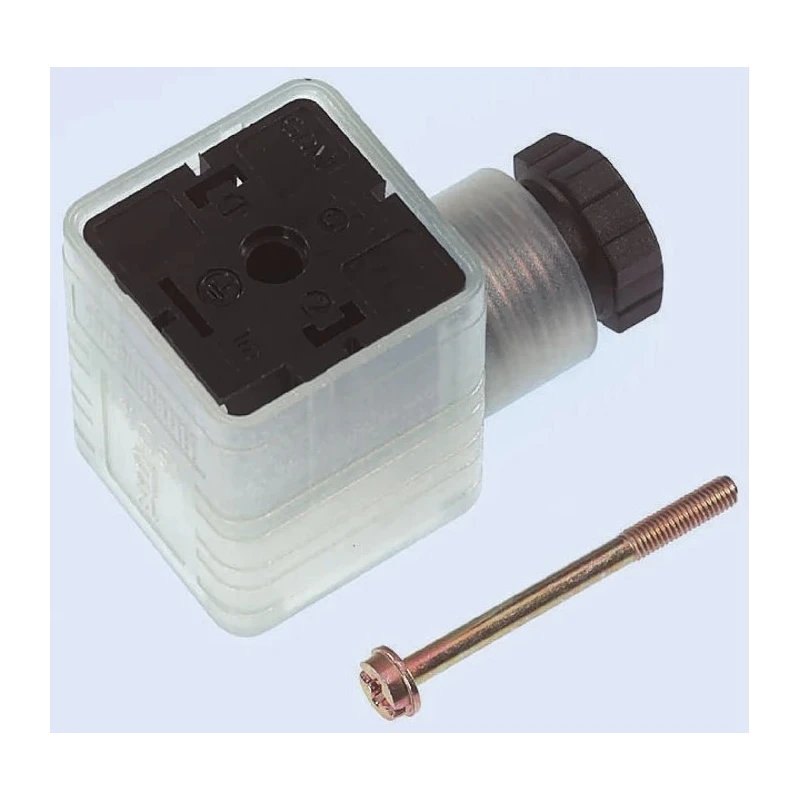 Hirschmann GDML 2P+E DIN 43650 A Solenoid Valve Connector Indicator Light, 250V 8A 934425002 GDML 2016 LED 230 YE black