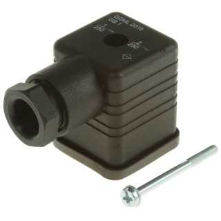 Hirschmann GDML 2P+E DIN 43650 A Solenoid Valve Connector 250V 934407100 GDML 2016 GB 1 black