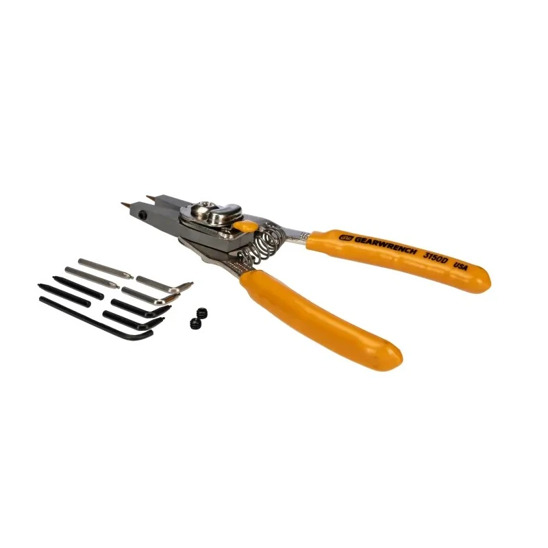 RS PRO 5-Piece Adjustable Steel Circlip Plier Set with Comfort Grip Handles, Chrome Finish, Circlip Size Range 6.4 541-7267