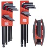 RS PRO 33 Piece L Imperial, Metric Hex Key Set Hex Size 1.5 to 10 mm Alloy Steel 541-7324
