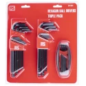 RS PRO 33 Piece L Imperial, Metric Hex Key Set Hex Size 1.5 to 10 mm Alloy Steel 541-7324
