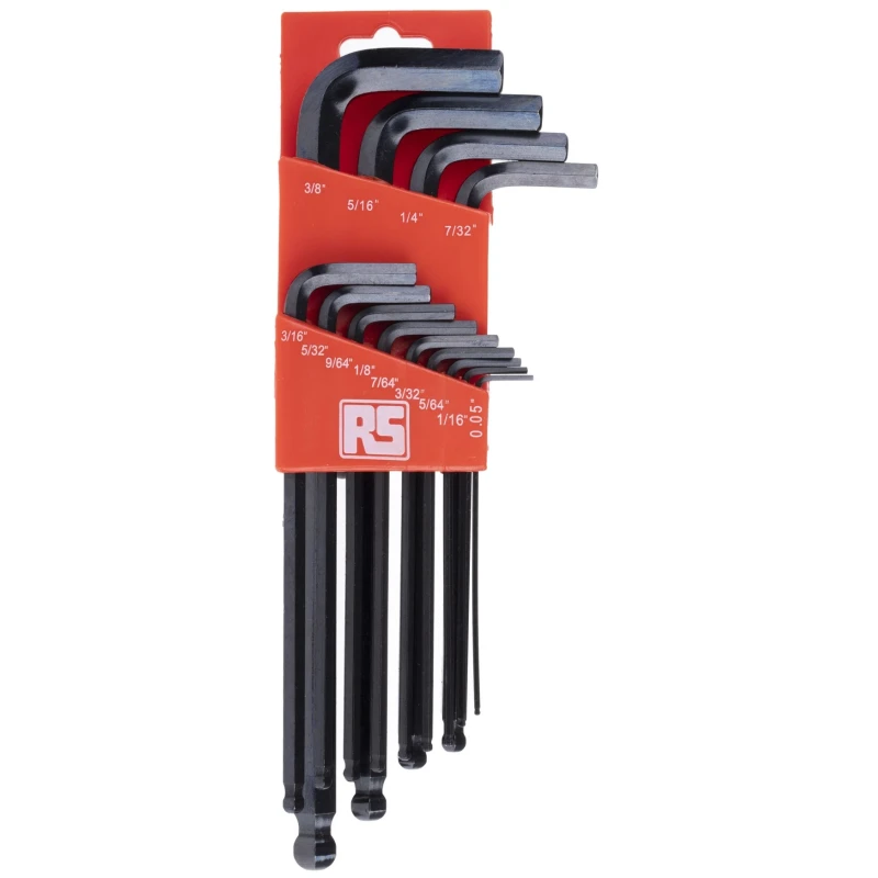 RS PRO 33 Piece L Imperial, Metric Hex Key Set Hex Size 1.5 to 10 mm Alloy Steel 541-7324