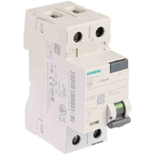 Siemens 5SV3 Series Residual Current Circuit Breaker RCCB, 25A, 2-Pole, 30 mA Trip Sensitivity, Type A, 0.8 kA 5SV3312-6