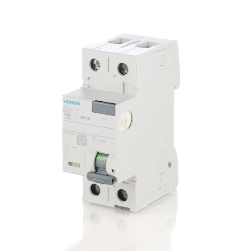 Siemens 5SV3 Series Residual Current Circuit Breaker 16A 2-Pole 30mA Type A 0.8kA 230V AC 5SV3311-6