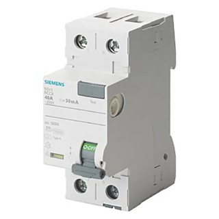 Siemens Residual Current Circuit Breaker 5SV3 Series, 25A, 2-Pole, 300mA Trip Sensitivity, Type A, 0.8kA Breaking 5SV3612-6