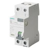 Siemens Residual Current Circuit Breaker 5SV3 Series, 25A, 2-Pole, 300mA Trip Sensitivity, Type A, 0.8kA Breaking 5SV3612-6