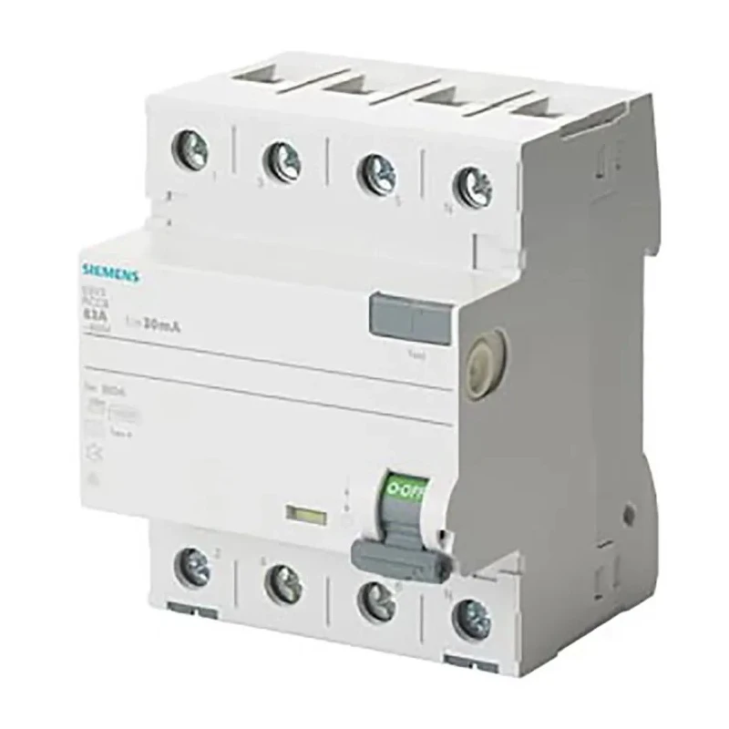 Siemens 5SV3 Series Residual Current Circuit Breaker 25A 4-Pole 300mA Type A 0.8kA 400V ac 5SV3642-6