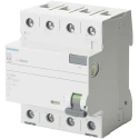 Siemens Series 5SV3 Residual Current Circuit Breaker, 40A, 4-Pole, 100 mA, Type A, 0.8 kA Breaking Capacity, 400V 5SV3444-6