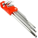 RS PRO 9 Piece L Metric Hex Key Set with Hex Ball End Sizes 1.5 to 10 mm, Chrome Finished S2 Steel 542-3515